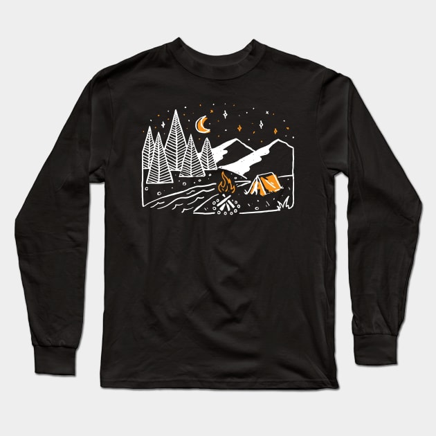 Camp River Long Sleeve T-Shirt by quilimo